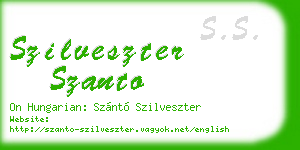 szilveszter szanto business card