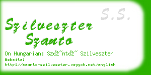 szilveszter szanto business card